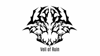 Veil of Ruin: Dark Typography in Monochrome Metal