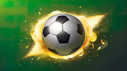 Naklejka premium Football background for video streaming with lime color,