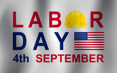 Labor Day poster template .USA Labor Day celebration. Vector illustration.