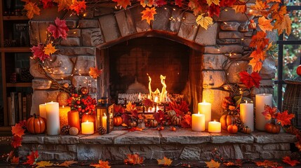 cozy fireplace wallpaper