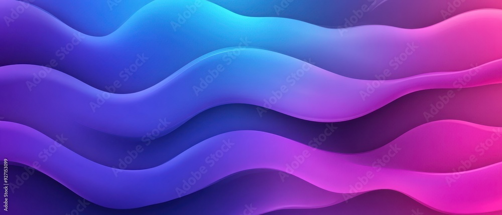 Aufkleber Vibrant abstract waves in gradient blues and pinks create a dynamic background, perfect for modern and creative design projects.