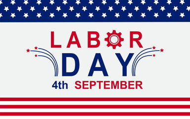 usa happy labor day background design template. vector illustration.