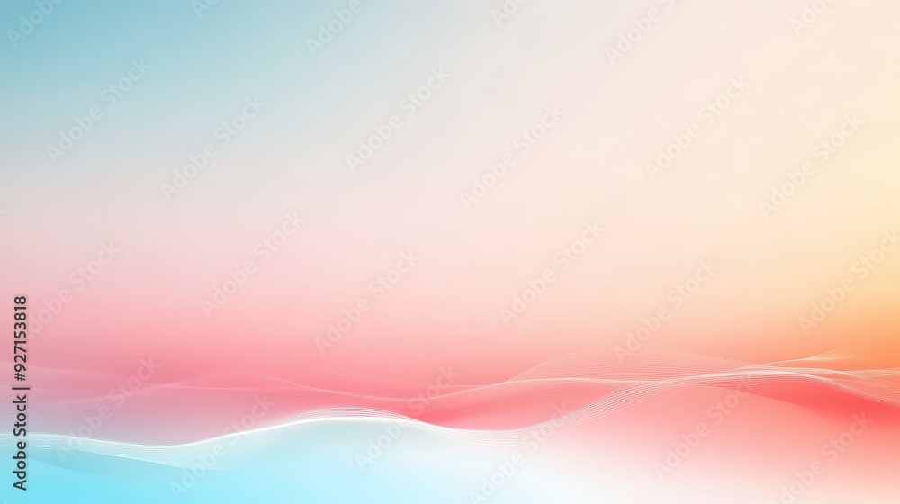 Poster beautiful abstract gradient background with smooth pastel color transitions, perfect for wallpapers,