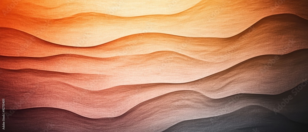 Aufkleber abstract gradient waves in warm colors creating a soothing and artistic background, perfect for desi