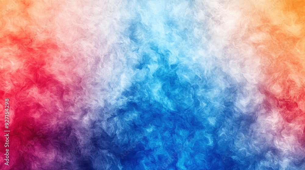 Poster a vibrant and colorful abstract background with a blend of red, blue, and orange hues resembling a t