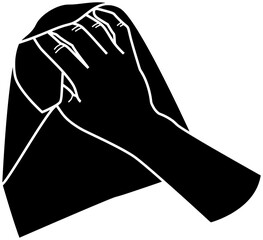 hygiene illustration household silhouette hand logo housework icon service outline cleaner work tool clean equipment mop wipe wash home shape housekeeping cleaning rubber for vector graphic background