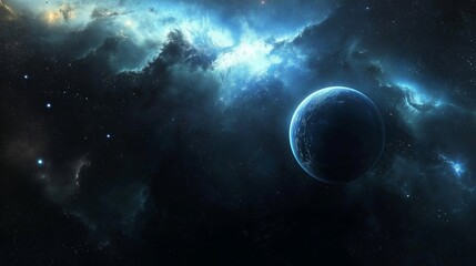 Obraz premium Fantastic science fiction wallpaper of a galaxy
