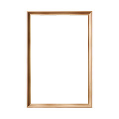 A simple brown wooden picture frame isolated on a black background, ready to be filled with your favorite artwork.