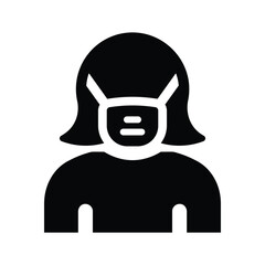 Woman with mask icon