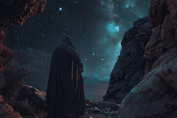 ai generative the prophet who went to the cave at night