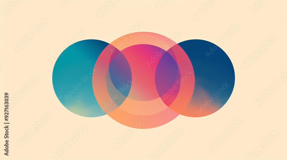 Poster it's an image of three overlapping circles in different colors.