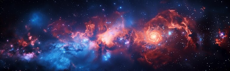 A vast universe with many twinkling stars