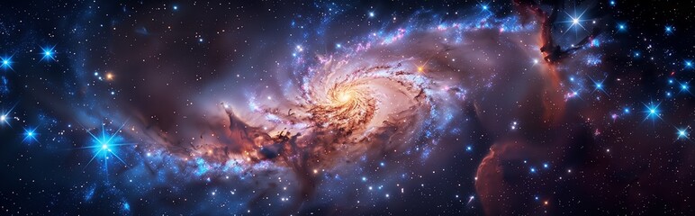 A vast universe with many twinkling stars