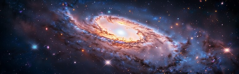 Naklejka premium A vast universe with many twinkling stars