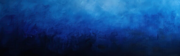 A digital watercolor painting depicts a blue abstract background with a light gradient, fading from dark to light blue. The light gradient appears at the top center of the image, adding a touch of bri