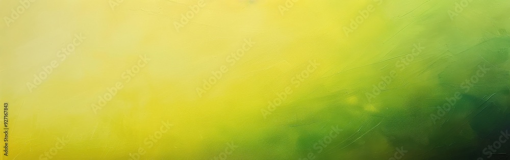 Poster A digital painting of an abstract gradient with yellow and green colors. The image has a soft, blurred look, creating a feeling of peace and tranquility.
