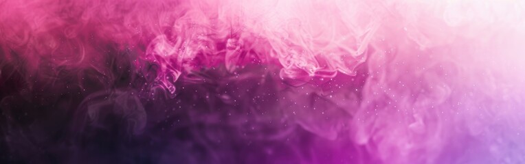 Abstract swirls of pink and purple smoke blend and dance against a dark background. The smoke has a light, almost ethereal quality and is illuminated from above, creating a sense of depth and mystery.