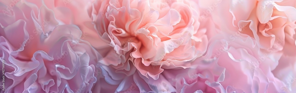 Aufkleber a close-up photograph captures the delicate texture and soft color of a pink and lavender flower in 
