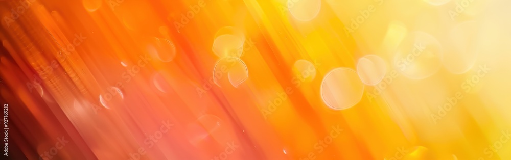 Poster an abstract background featuring a blurred pattern of orange and yellow colors with soft, round boke