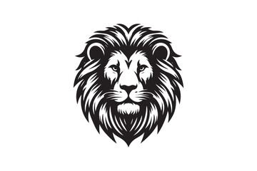 Lion had silhouette vector illustration