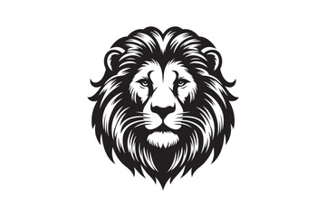 Lion had silhouette vector illustration