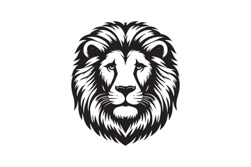 Lion had silhouette vector illustration