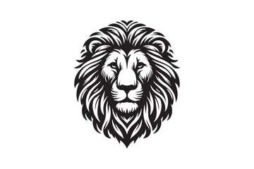 Lion had silhouette vector illustration