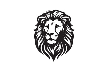 Lion had silhouette vector illustration