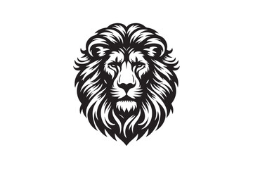 Lion had silhouette vector illustration