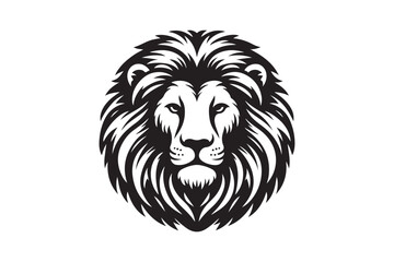 Lion had silhouette vector illustration