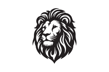 Lion had silhouette vector illustration