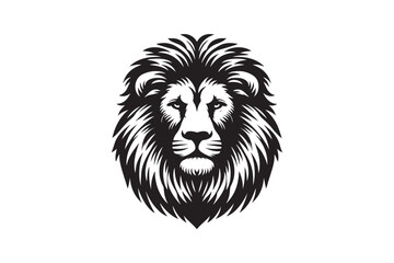 Lion had silhouette vector illustration