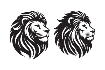 Fototapeta premium Lion had silhouette vector illustration