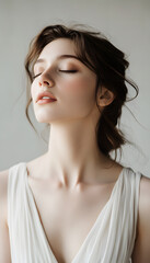 Beautiful woman with gentle style