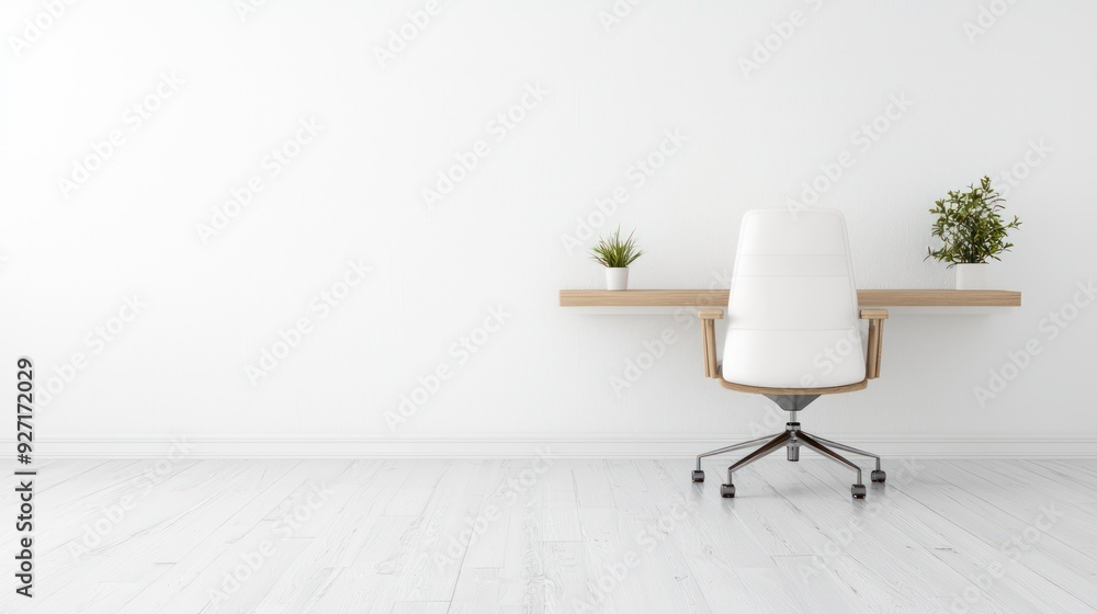 Poster collaborative minimalist workspace: sleek and modern design for productivity, generative ai