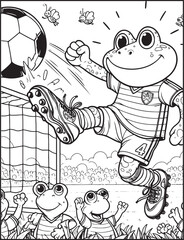 Friendly Frog Coloring Page