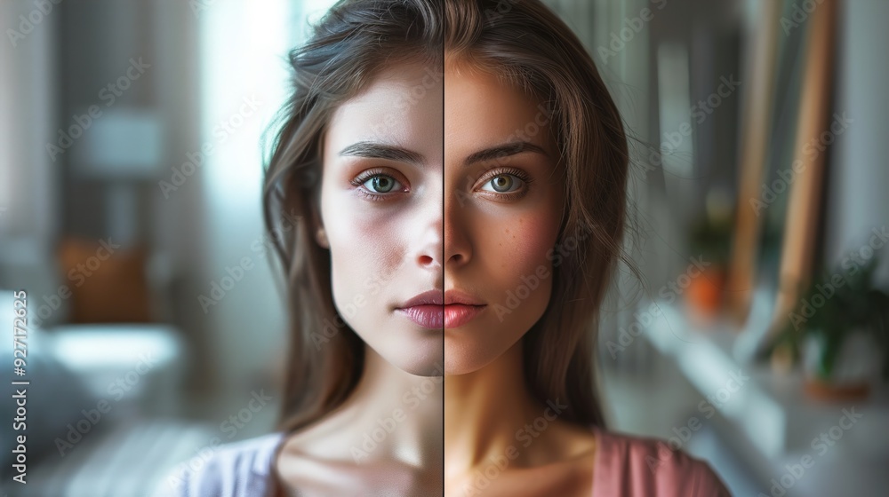 Poster a before-and-after comparison of an old vs. a newly redesigned website interface, emphasizing user-f