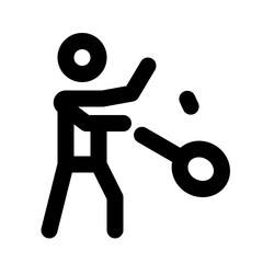 Badminton Player Icon