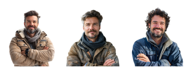 Elegant man on transparent background