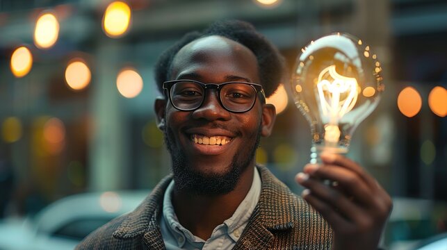 A professional holding up a new, improved version of a popular item, with a confident smile, ready for launch.