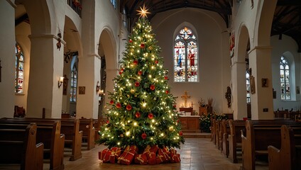 Christmas tree in the church