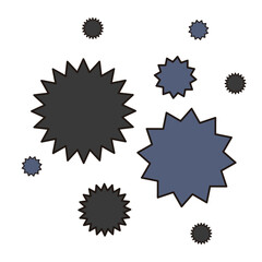 シンプルなばい菌のイラスト