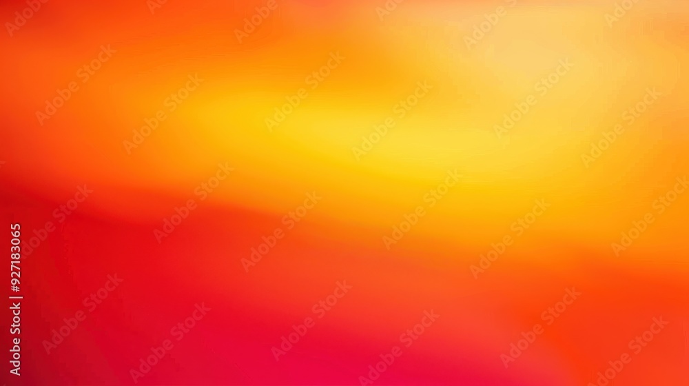 Poster A blurred background with a gradient of red, orange, and yellow colors. The colors transition smoothly from a darker red at the bottom to a lighter yellow at the top. The overall effect is soft and dr