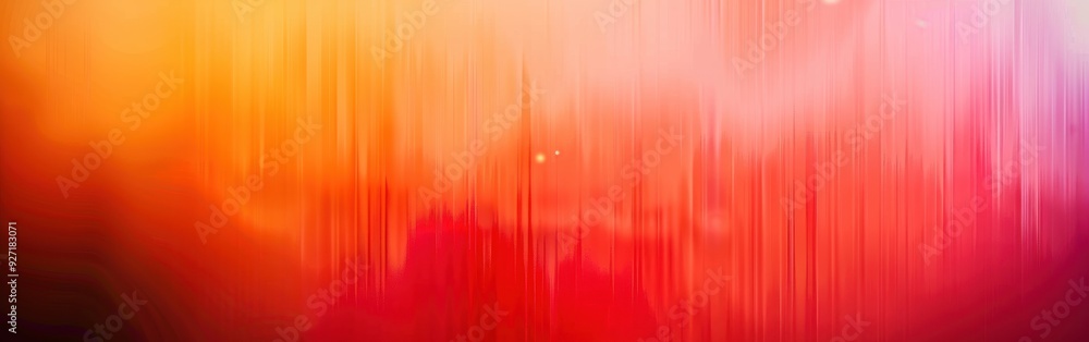 Fototapete A blurred background image with a gradient from orange to red. The background has a soft, hazy appearance with vertical lines throughout. The lines are blurred, creating a sense of motion.