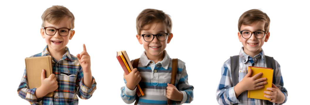 Boy with book in hand