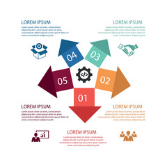 Infographic element design template, business concept with multiple steps or options, can be used for workflow layout, diagram, annual report, web