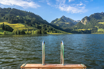 Lac noir, Planfayon, canton de Fribourg, Suisse