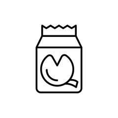 Fortune cookies outline icons, minimalist vector illustration ,simple transparent graphic element .Isolated on white background