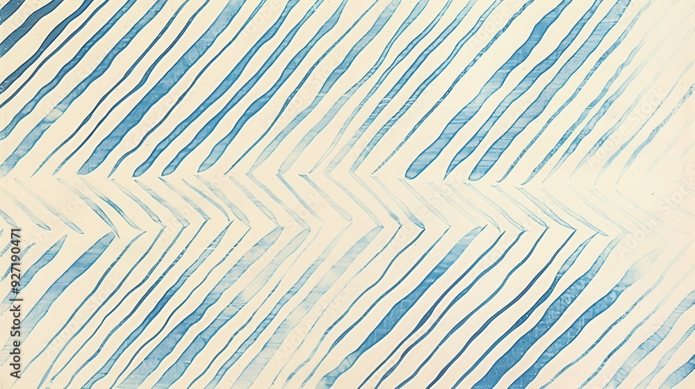Poster A close-up shot of a repeating pattern of diagonal blue lines on a white background, creating a subtle zigzag effect.