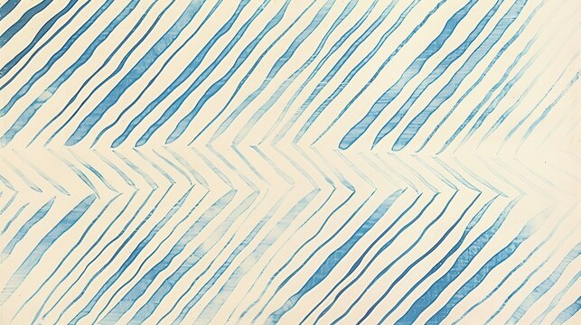 A close-up shot of a repeating pattern of diagonal blue lines on a white background, creating a subtle zigzag effect.